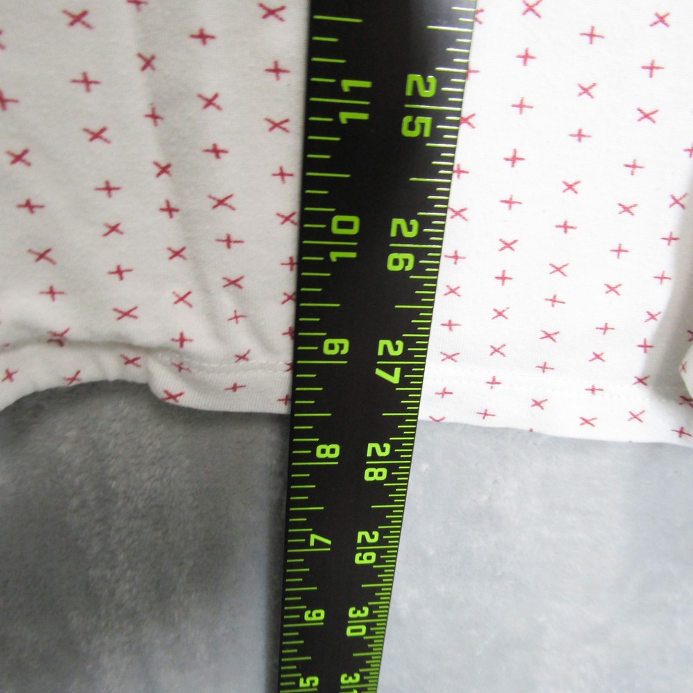 Eberjey Gisele Pajama Set Womens XL White Red Cross Print Modal Long Sleeve Pant - Picture 15 of 16
